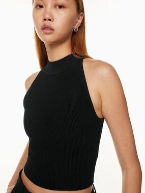 Sculpt Knit Halter Top | Aritzia | 2XS | Black